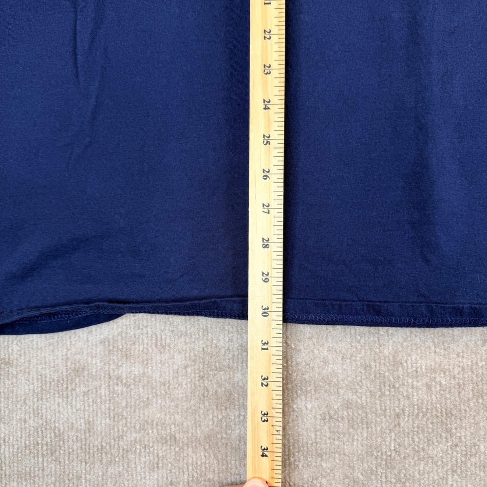 Champion Mens Navy Blue V Neck T Shirt Embroidered Logo Vintage 90s XXL - Picture 6 of 16